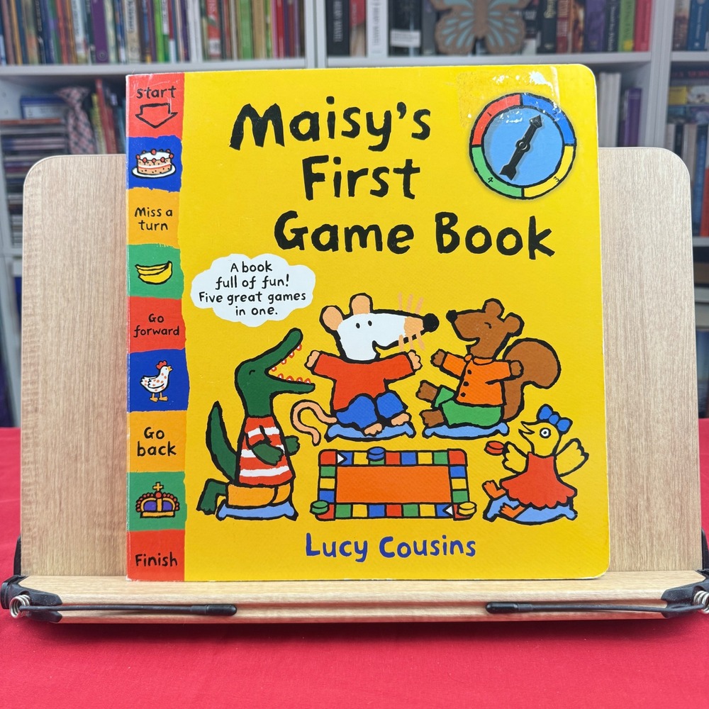 Maisy's First Game Book by Lucy Cousins Hardcover 5 Games Built-in Spinner 2006